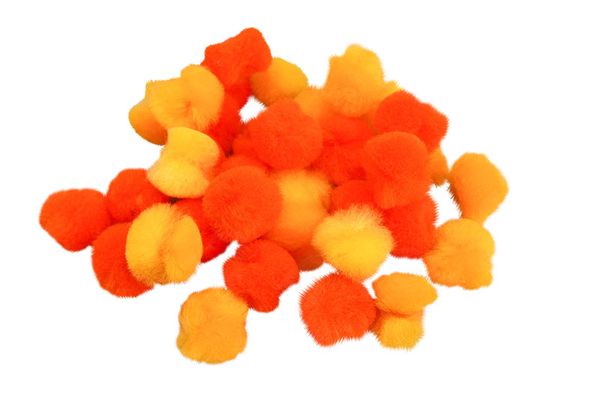 Pompons, Ø 2 cm, 1500 Stück, Farbe gemischt Pompons, Ø 2 cm, 1500 Stück, Farbe gemischt