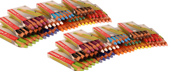 STABILO Woody 3in1 Malstifte, in 12 Farben sortiert, 120 Stück