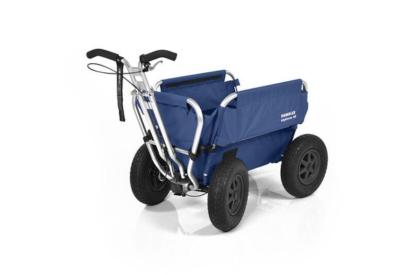 Offroad wagon, All-terrain cart, Cargo bike trailer, Blue wagon, Foldable frame