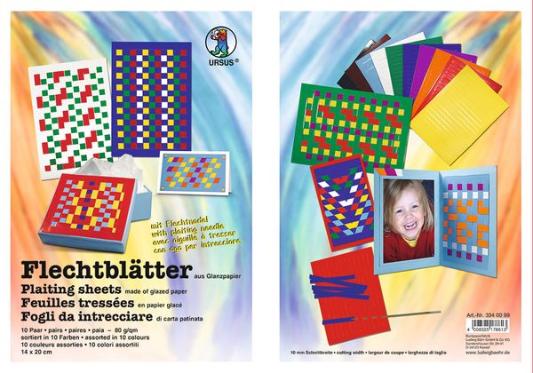 papier, flechthblätter, glanzpapier, klebepunkte, bunte schachteln