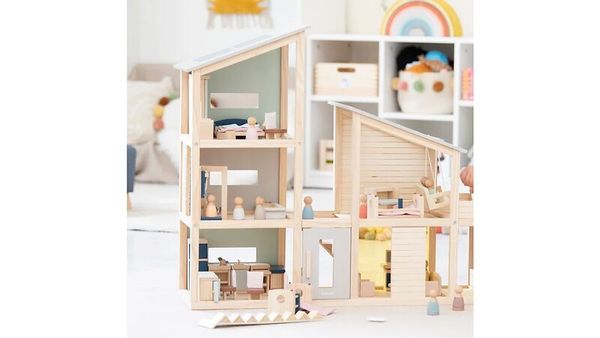 BETZOLD Puppenhaus, 3-stöckig, möbliert