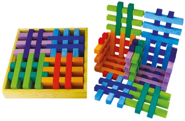 holzspielzeug, konstruktionsspielzeug, farben, holzstäbe, puzzle