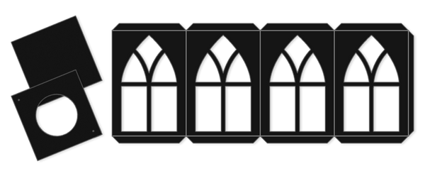 Laternen-Rohlinge "Fenster", 14 x 20 cm, 25 Stück