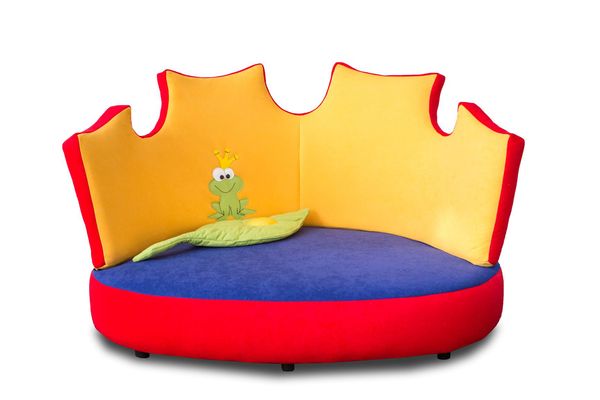kindersofa, rundsaal, bodenhocker, schildkrötendesign, stoffsofa