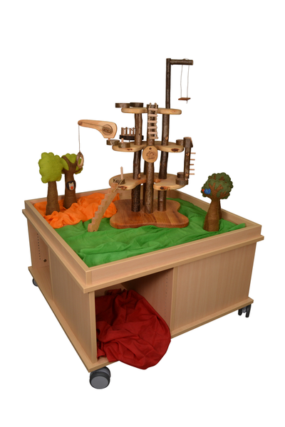 Puppen-Baumhaus groß (LxBxH): 50 x 50 x 65 cm, zerlegt