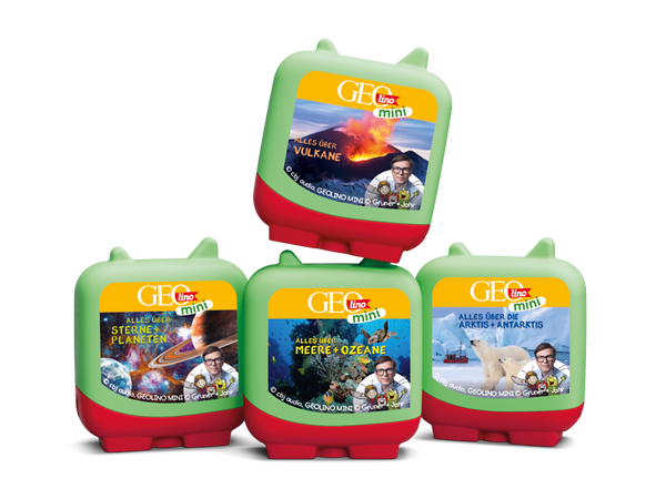 Spielzeug, Geologie-Set, Kunststoffbehälter, Mini-Behälter, Vulkane