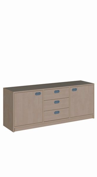 sideboard, buffet, drawer, cabinet, blue_handles