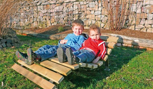 kinderspielbank, holzbank, spielmöbel, outdoor, gartenset