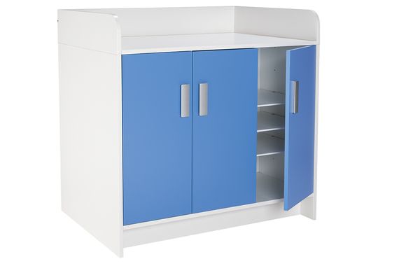 Modulare Wickelkommode mit Türen, 104 cm, Farbe wählbar