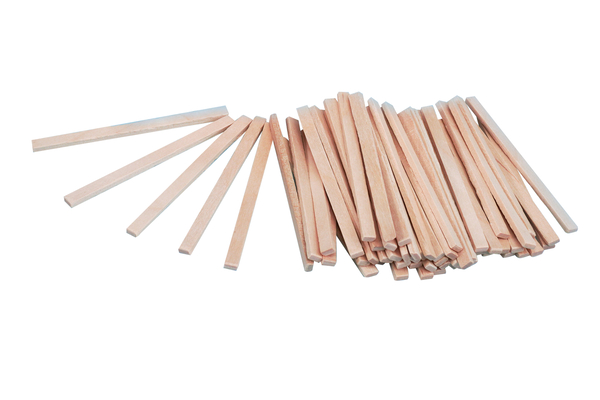 Holzstöcke, dünne Stöcke, kleine Holzteile, Holz-Popsicle-Stäbchen, Holz Bastelholz