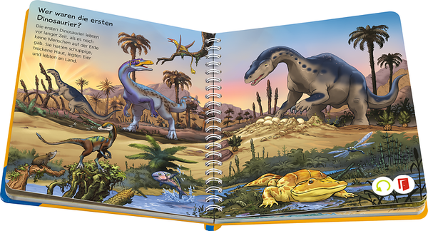 Dinosaurierbuch, Kinderbuch, Spiralbuch, Dinosaureinband, Abenteuerbuch