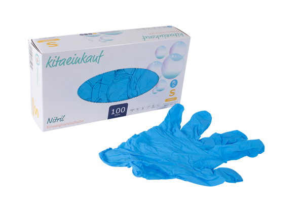 Handschuhe Nitril, puderfrei, Gr. S, 100 Stk., blau