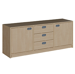 Raumteiler mit 2 Türen und 3 Schubladen, Höhe 60 cm