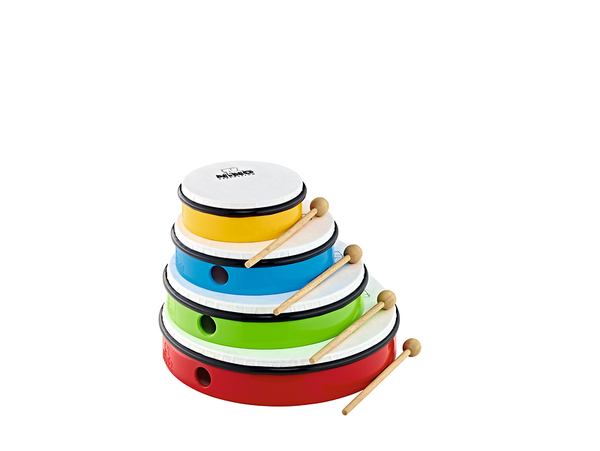 NINO® Percussion Kinder-Handtrommel-Set, 9-teiliges Set