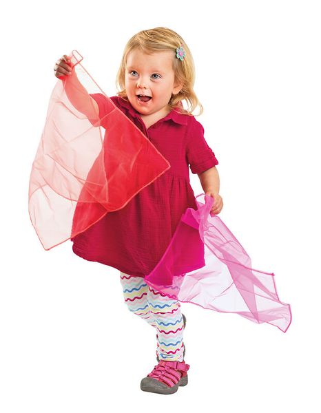 Jongliertücher (aus Chiffon) in 3 Farben, 12 Stück, Maße 41x41 cm
