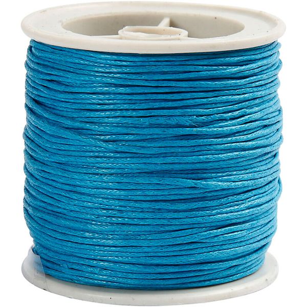 Baumwollschnur  40 m / 1 Rolle, Dicke 1 mm, gewachst, Farbe wählbar