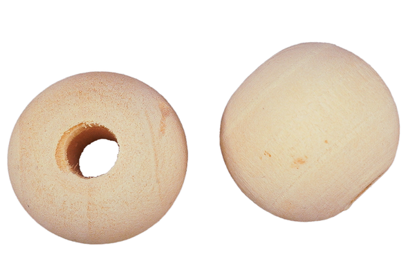Holzperlen, Ø 2,5 cm, 50 Stück