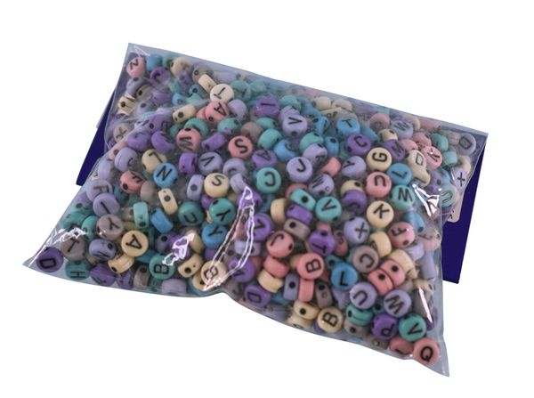 Buchstabenperlen Pastell, 750 Stück Buchstabenperlen Pastell, 750 Stück