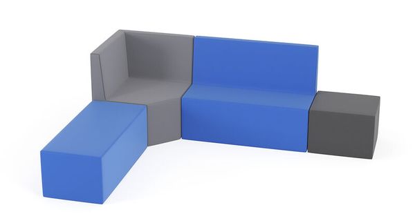 KITAEINKAUF Ecksofa, 4-teilig, Sitzhöhe wählbar