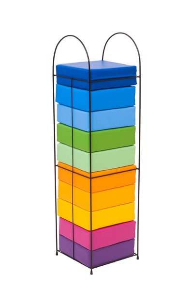 step-stools, stackable, colorful, foam-cushions, storage-tyramid