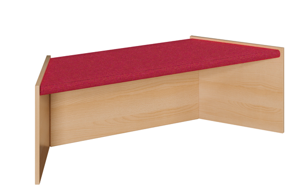 Eckbank, Holzbank, Rotpolster, Sitzbank, Eckbankpanel