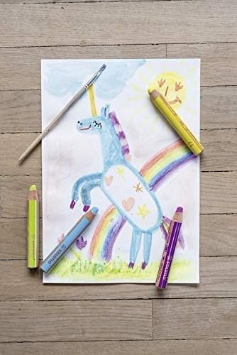 STABILO woody 3in1 Malstifte, inkl. 3 Spitzer, in 13 Farben sortiert, 38 Stick im Aufsteller