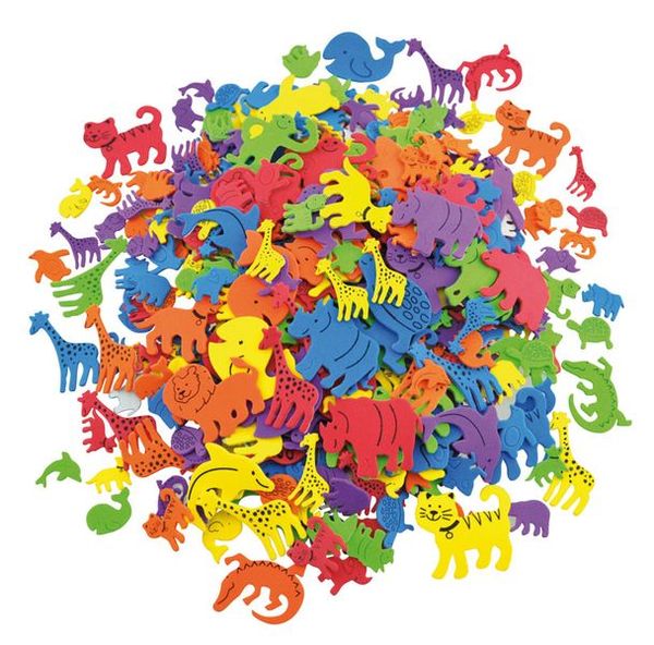 Tierformen, Puzzlespaß, Holz-/Schaumstofffiguren, vielfarbig, Tiermotive