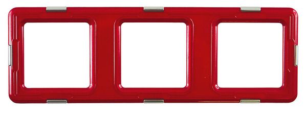 red frame, dreifach Fenster, Büro Ausweis-Halter, Aluminiumrahmen, Trageframe
