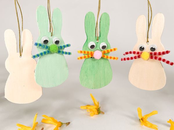 holzcutout, hase, herzchen, ohrringe, bastanhänger