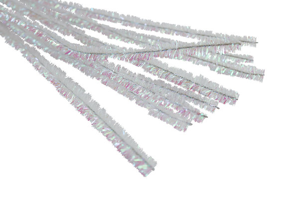 FOLIA Chenilledraht irisierend, 50 cm lang, Ø 8 mm, 10 Stück