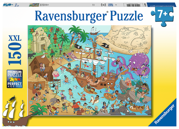 puzzle, Pirat, Schatzkarte, Seereise, bunte Szene
