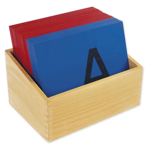 Sandpapier Großbuchstaben, Montessori Premium