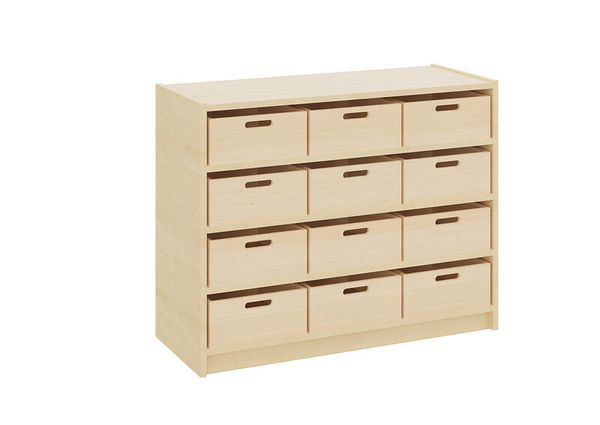 Materialschrank mit großen Kästen ohne Sichtfenster, Varianten wählbar