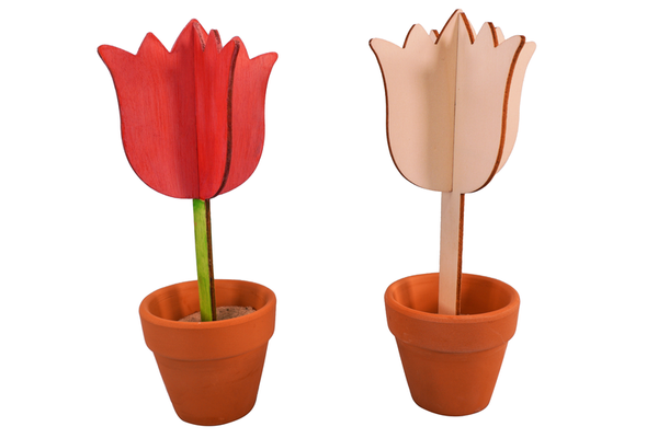 Blumen-Holzstab 3D, 8 Stück (SONDERANGEBOT) Blumen-Holzstab 3D, 8 Stück (SONDERANGEBOT)