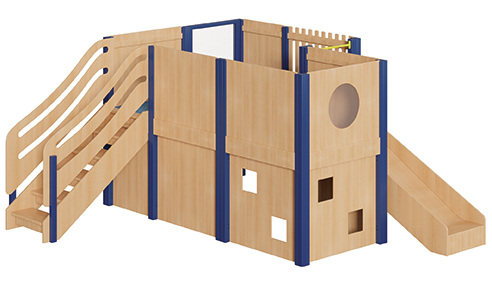 holzspielhaus, holzspielplatz, spielturm, klettergerüst, rutschenanlage