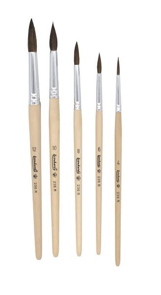 Pinsel, Malfarbe Pinsel, Künstlerpinsel, Holzgriff, Flachpinsel