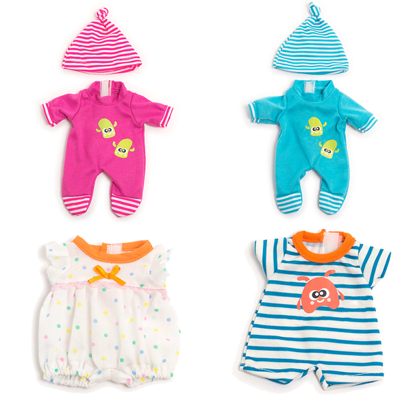 Puppenkleidung Baby-Anziehset, 21 cm, 6-tlg. Puppenkleidung Baby-Anziehset, 21 cm, 6-tlg.