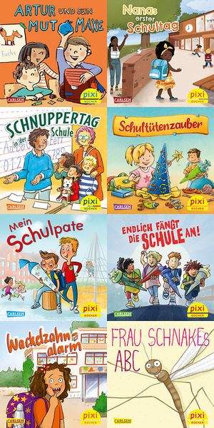 Schule, Kinder, Bilderbuch, Schulweg, Alltagsschule