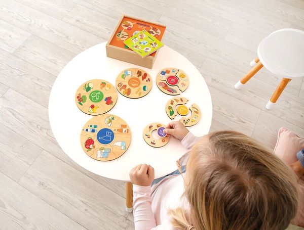 Humanico Ernährung, 27 Holz-Puzzleteile, ab 4 Jahre