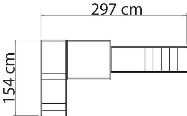 MATHOU Modulares Spielpodest mit Treppenaufstieg, Brücke & Rutsche, 3-teilig, ab 18 Monate