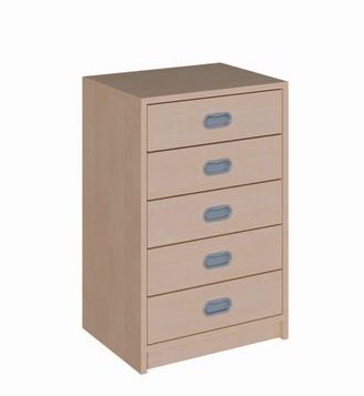Kommode, Schubladenkasten, Holzoptik, 5 Schubladen, Küchen-/Wohnzimmerschrank