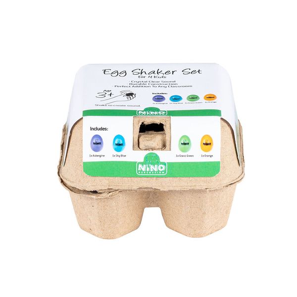NINO® Percussion Egg Shaker Box, 4-tlg., Farbset wählbar
