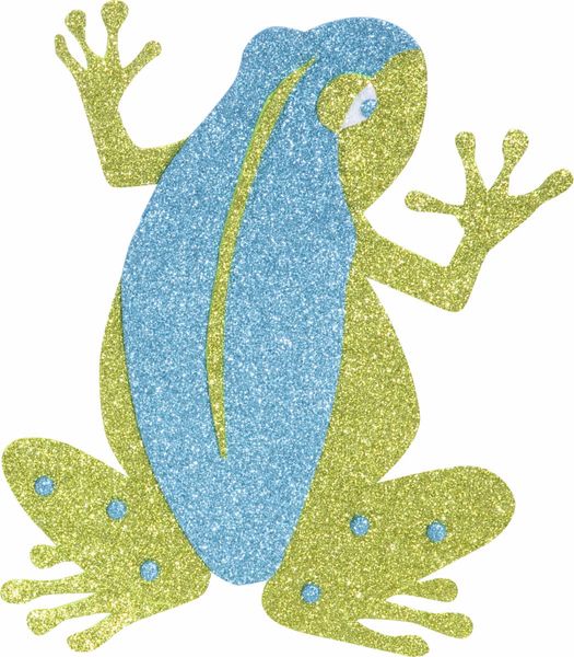 FOLIA Glitter-Moosgummi ICE, 20x29 cm, selbstklebend, 5 Blatt