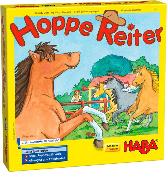 HABA Brettspiel Hoppe Reiter, 3 - 12 Jahre, Spieldauer 10 Minuten HABA Brettspiel Hoppe Reiter, 3 - 12 Jahre, Spieldauer 10 Minuten