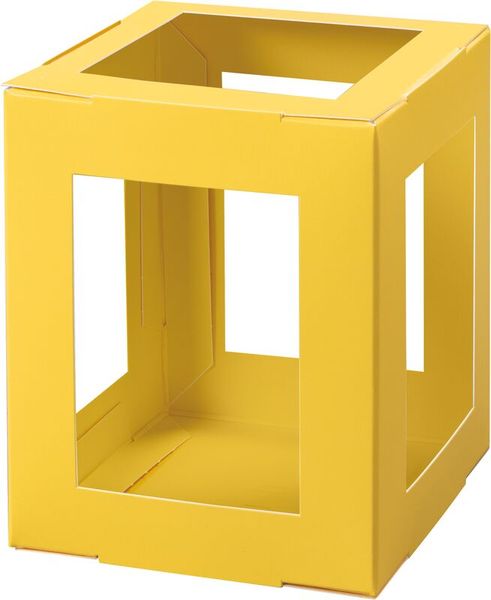 FOLIA Laternen-Rohlinge eckig, klein, U3, Fotokarton, 5 Stück, Farbe wählbar