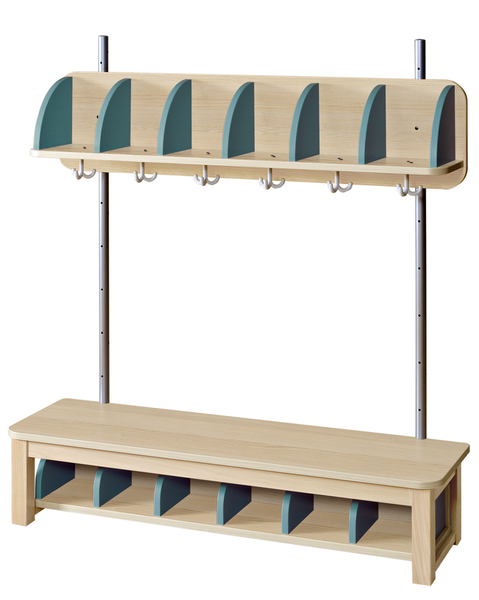 MATHOU Garderobe, höhenverstellbar, 6 Fächer