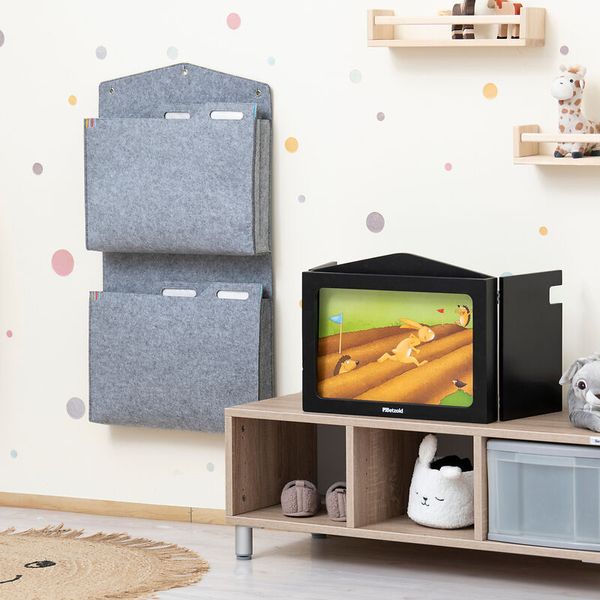 Kinderzimmer, Aufbewahrung, Aufbewahrungskörbe, Kinderspiel-TV, Spielzeug-TV