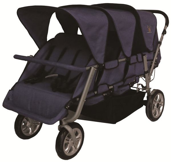 Babyschale?, Kinderwagen, Doppel-Kinderwagen, Zwillingswagen, dunkelblau