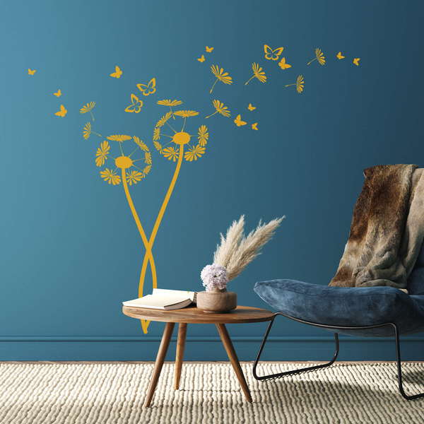 Wandtattoo Pusteblume mit Schmetterlingen, verschiedene Größen und Farben Wandtattoo Pusteblume mit Schmetterlingen, verschiedene Größen und Farben