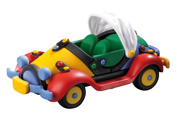 Kleinwagen, Spielzeugauto, Holzauto, bunt, Sitzmöglichkeit